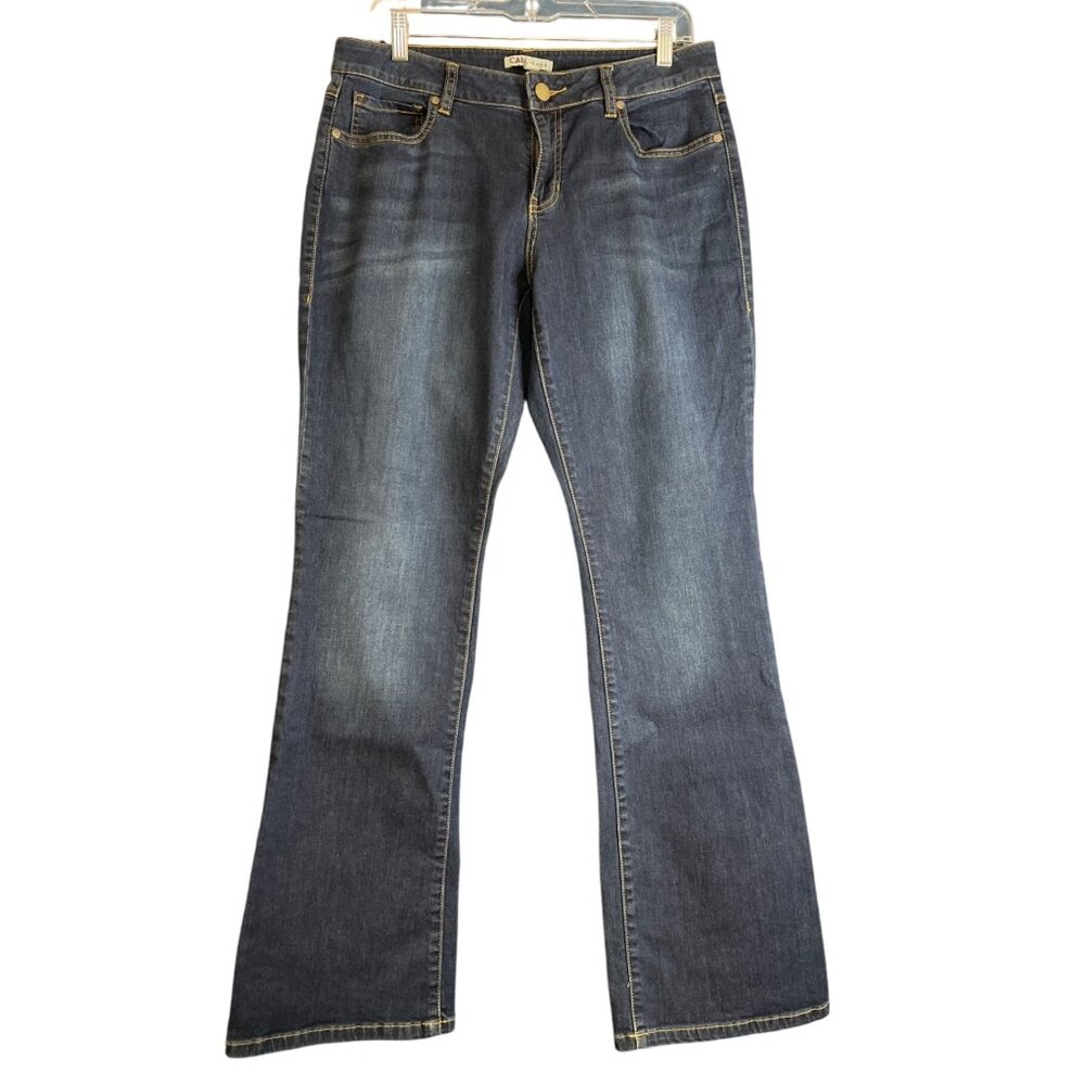 CAbi Womens mid rise Bootcut Jeans Size 8 Dark Wash